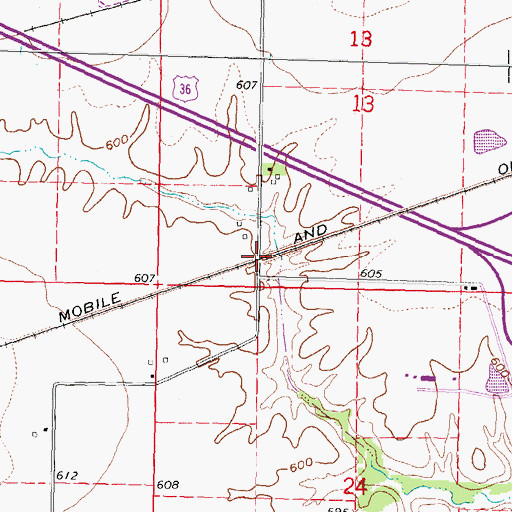 Topographic Map of Cockrell, IL