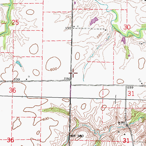 Topographic Map of Crabapple School (historical), IL