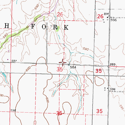 Topographic Map of Fairview School (historical), IL