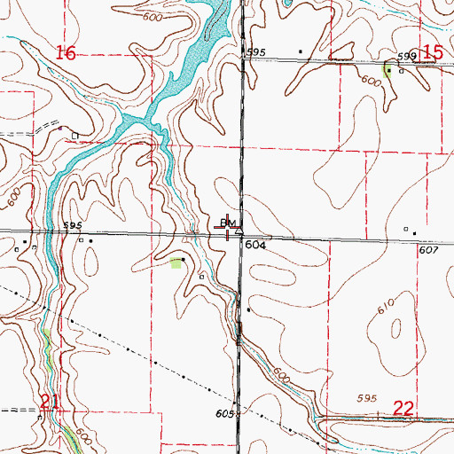 Topographic Map of Hopewell School (historical), IL