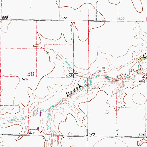 Topographic Map of Humphrey School (historical), IL