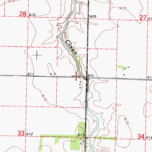 Topographic Map of Lynndora School (historical), IL