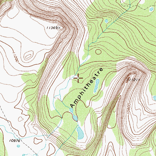 Topographic Map of Amphitheatre, CO