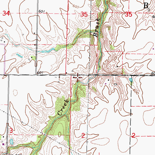 Topographic Map of Oakridge School (historical), IL