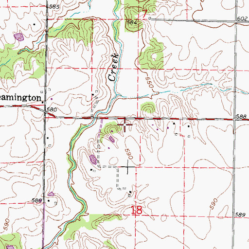 Topographic Map of South Cotton Hill School (historical), IL