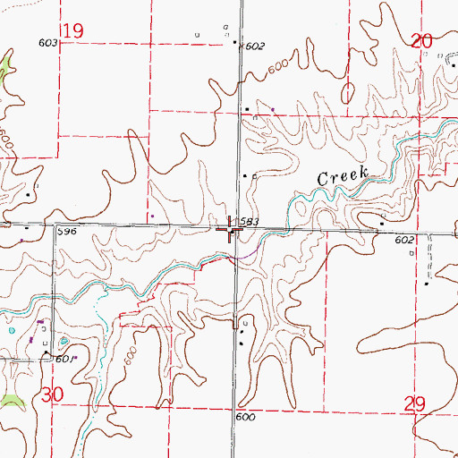 Topographic Map of Sunny Slope School (historical), IL