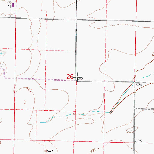 Topographic Map of Walnut Grove School (historical), IL