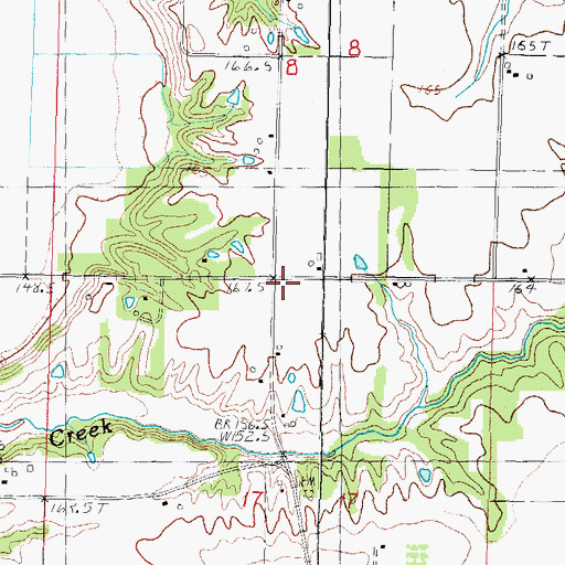 Topographic Map of Brick School (historical), IL