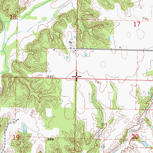Topographic Map of Brush College School (historical), IL