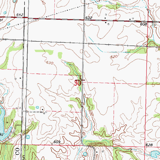 Topographic Map of Cloverleaf School (historical), IL