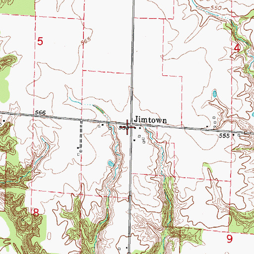 Topographic Map of Elm Grove School (historical), IL