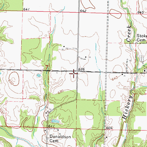 Topographic Map of Little Hickory School (historical), IL