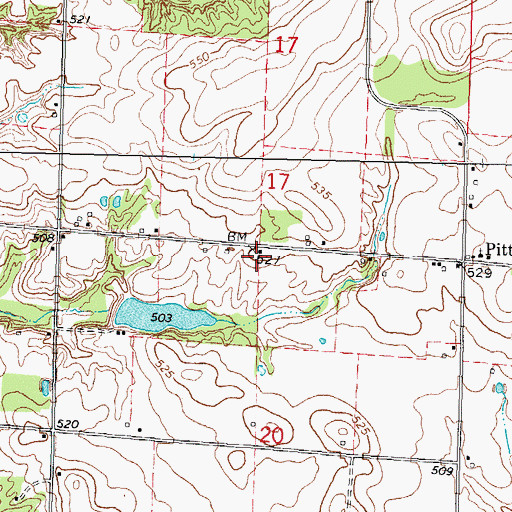 Topographic Map of Maple Grove School (historical), IL