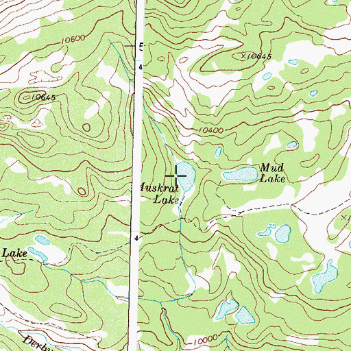 Topographic Map of Muskrat Lake, CO