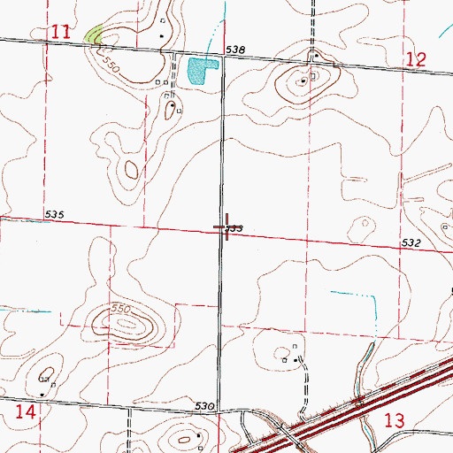 Topographic Map of Pond Grove School (historical), IL