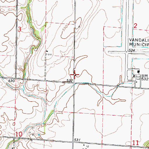 Topographic Map of Prairie Mound School (historical), IL