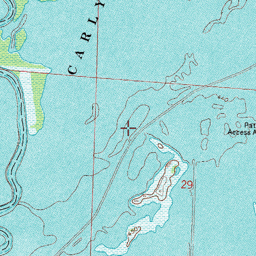 Topographic Map of Soper Lake (historical), IL