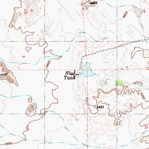 Topographic Map of Blue Tank, AZ