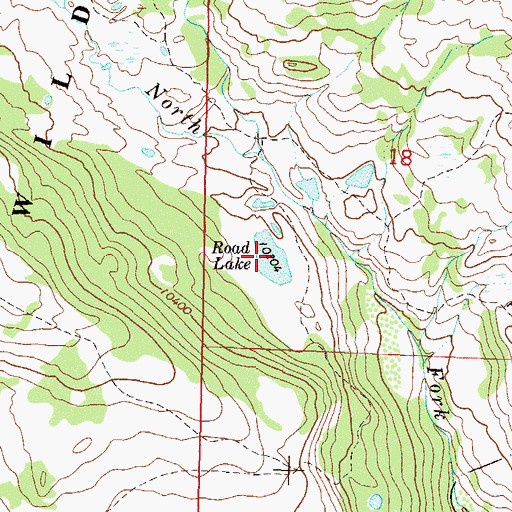 Topographic Map of Road Lake, CO