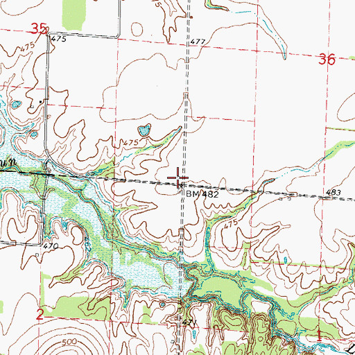 Topographic Map of Toad Island School (historical), IL