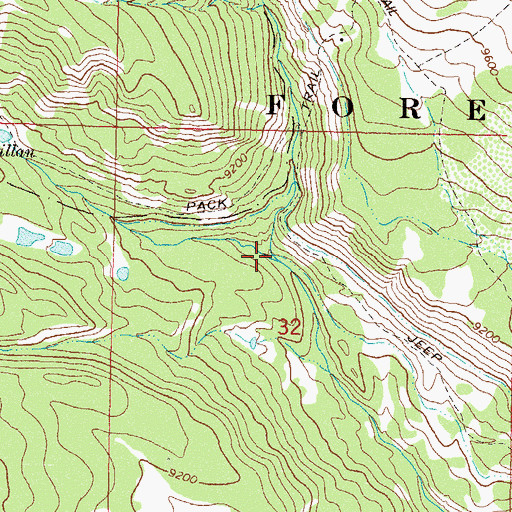 Topographic Map of North Fork Derby Creek, CO