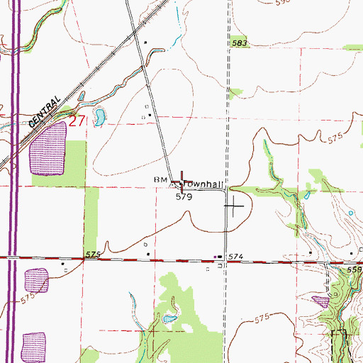 Topographic Map of Fairview School (historical), IL
