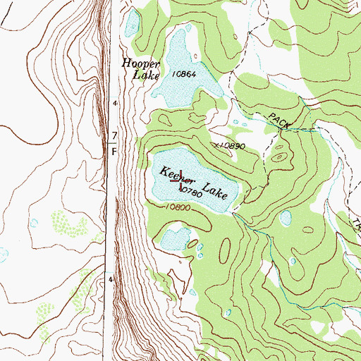 Topographic Map of Keener Lake, CO