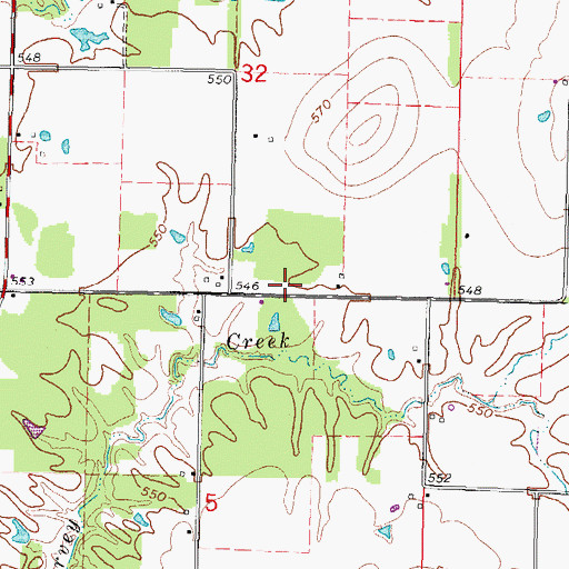 Topographic Map of Gaston Grove Church (historical), IL