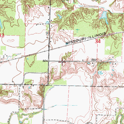 Topographic Map of Lakeview School (historical), IL