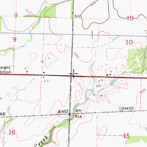 Topographic Map of Matthews School (historical), IL