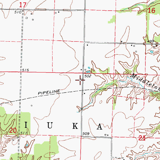 Topographic Map of Prairie Grove School (historical), IL