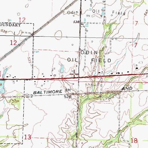 Topographic Map of Rankin School (historical), IL