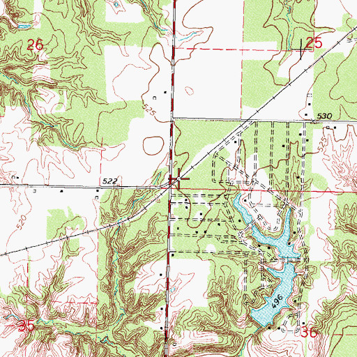 Topographic Map of Robinette, IL