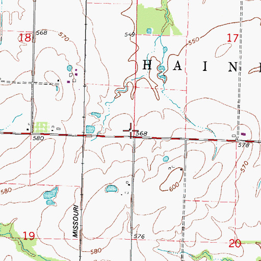 Topographic Map of Telford School (historical), IL