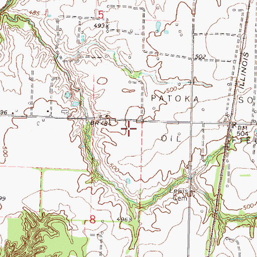 Topographic Map of Wisher School (historical), IL