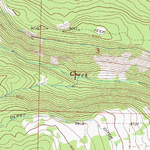 Topographic Map of Canard Creek, CO
