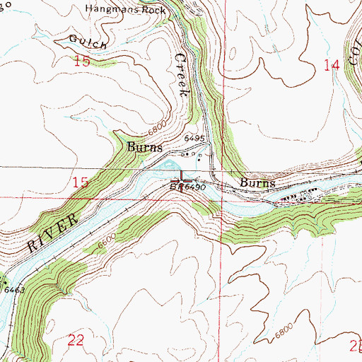 Topographic Map of Cabin Creek, CO