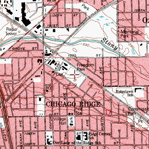 Topographic Map of Freedom Park, IL