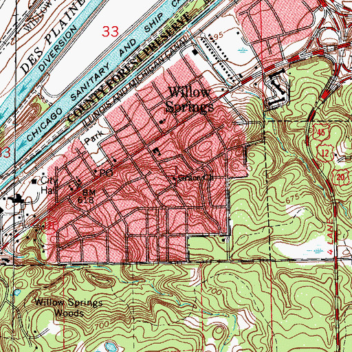 Topographic Map of Grace Lutheran Church, IL