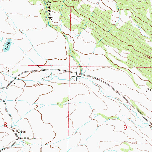 Topographic Map of Cedar Creek, CO