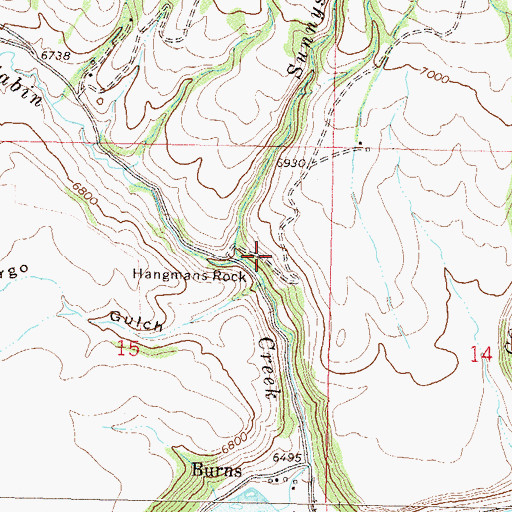 Topographic Map of Sunnyside Creek, CO