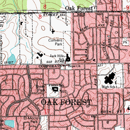 Topographic Map of Hope Christian Reformed Church, IL