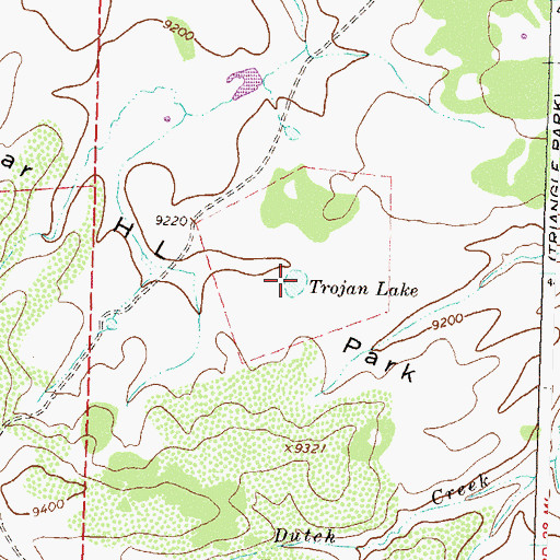 Topographic Map of Trojan Lake, CO
