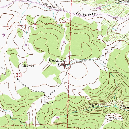Topographic Map of Buckskin Lake, CO