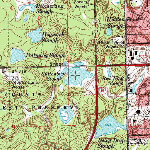 Topographic Map of Suttonbush Slough, IL