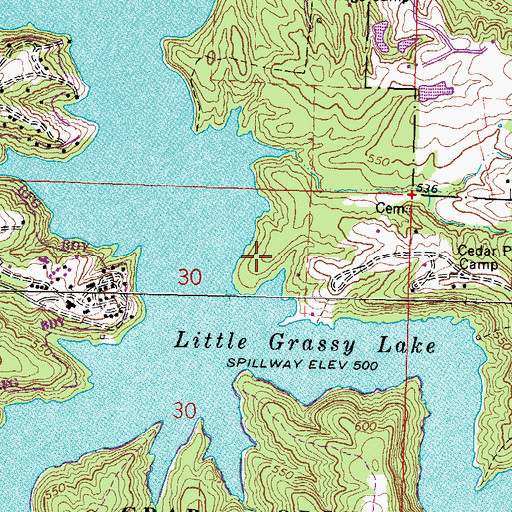 Topographic Map of Freewill Church (historical), IL