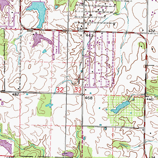 Topographic Map of Hayton School (historical), IL