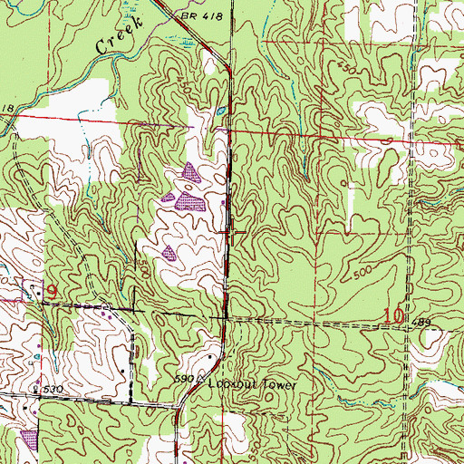 Topographic Map of Mann School (historical), IL