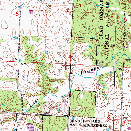 Topographic Map of New Hope School (historical), IL