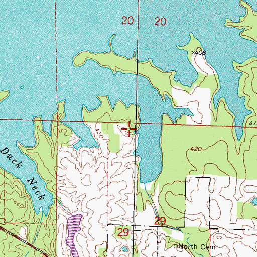 Topographic Map of North School (historical), IL